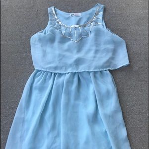 H&M Blue dress cute detail Size 12